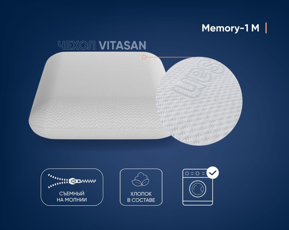 Анатомическая подушка Фабрика сна Memory-1 M