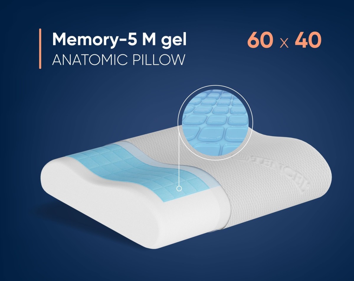 Анатомическая подушка Фабрика сна Memory-5 M ergo-gel
